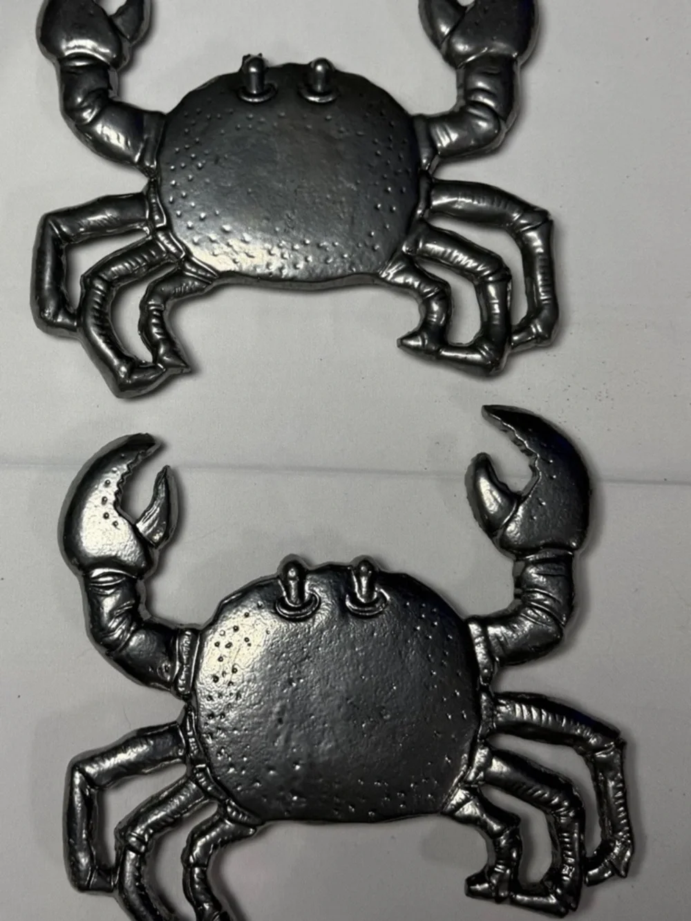 Metallic Silver Crab Wall Decor - Unbranded